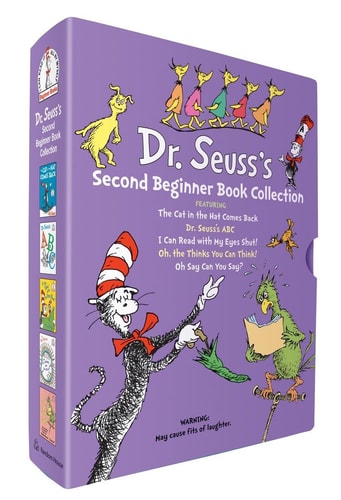 Dr. Seuss's Second Beginner Book Collection Coffret en 5 volumes : The Cat in the Hat Comes Back ; Dr. Seuss's ABC ; I Can Read with My Eyes Shut! ; Oh, the Thinks You Can Think ; Oh Say Can You Say?  (Beginner Books)