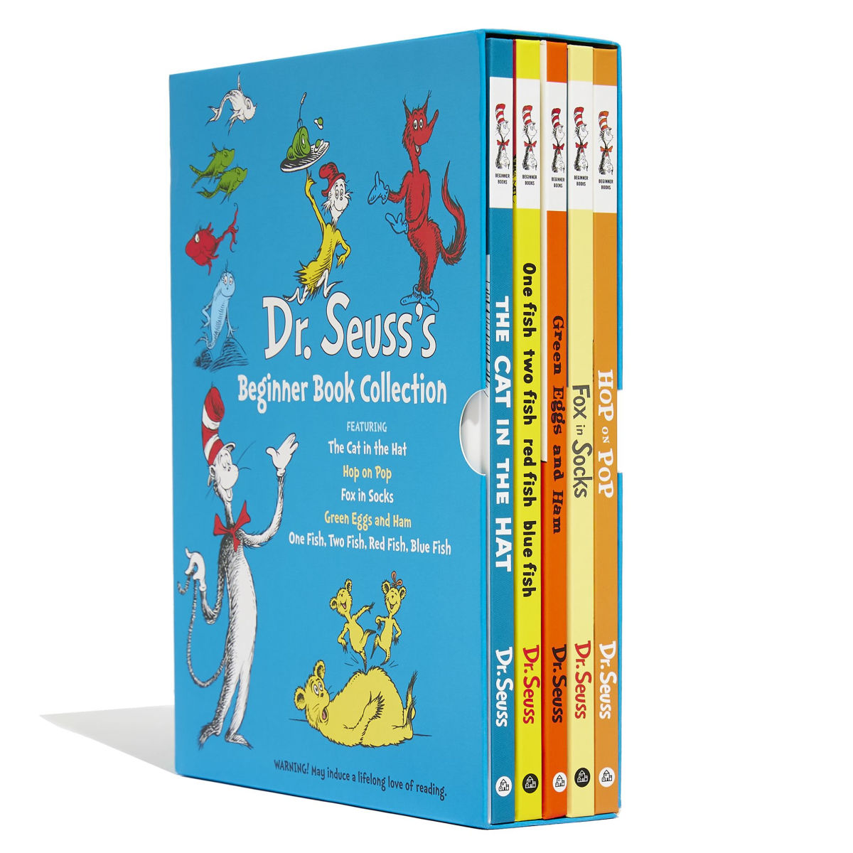 Dr. Seuss's Beginner Book Collection: The Cat in the Hat; One Fish Two Fish Red Fish Blue Fish; Green Eggs and Ham; Hop on Pop; Fox in Socks